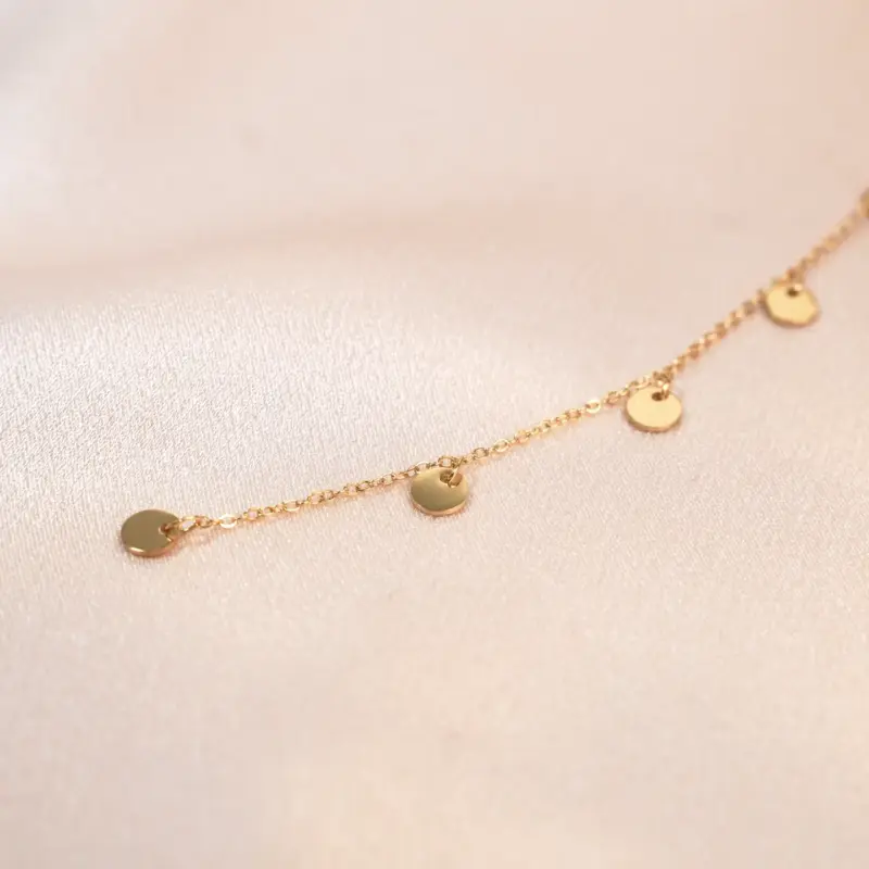 Collier long pendentifs ronds – Image 3