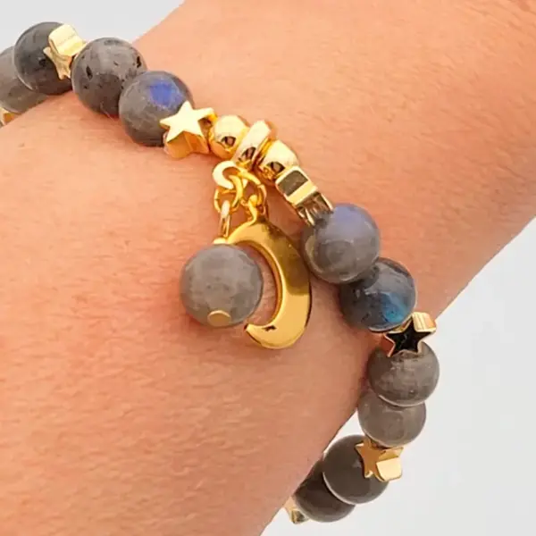 Bracelet pierre naturelle labradorite 8mm
