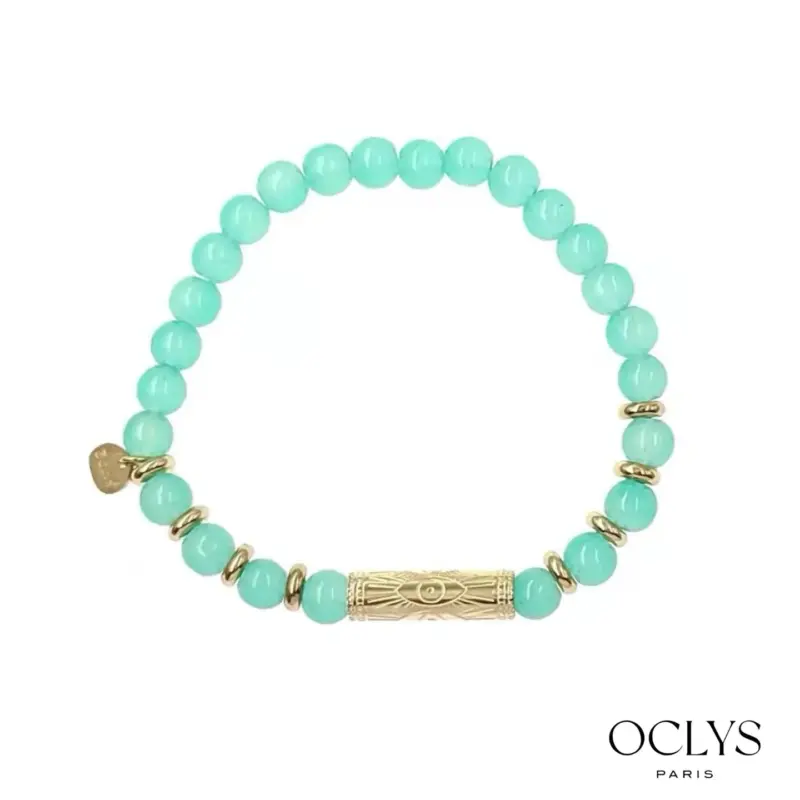 Bracelet acier inoxydable et pierres Tyché – Image 3