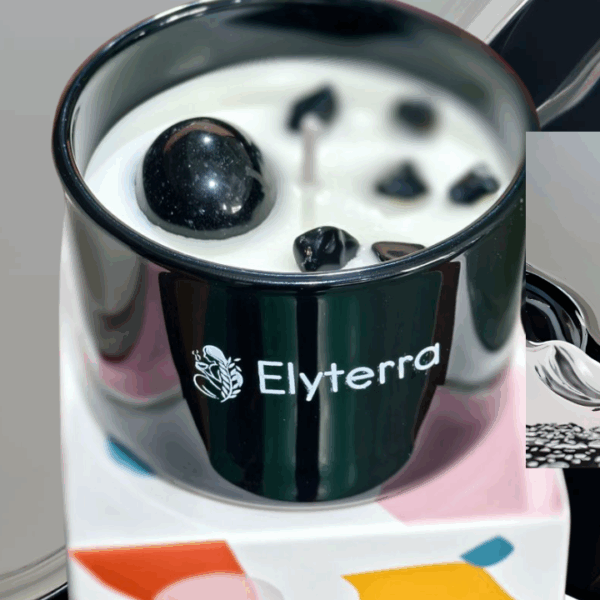 Bougie Énergétique Elyterra avec Pierres Naturelles