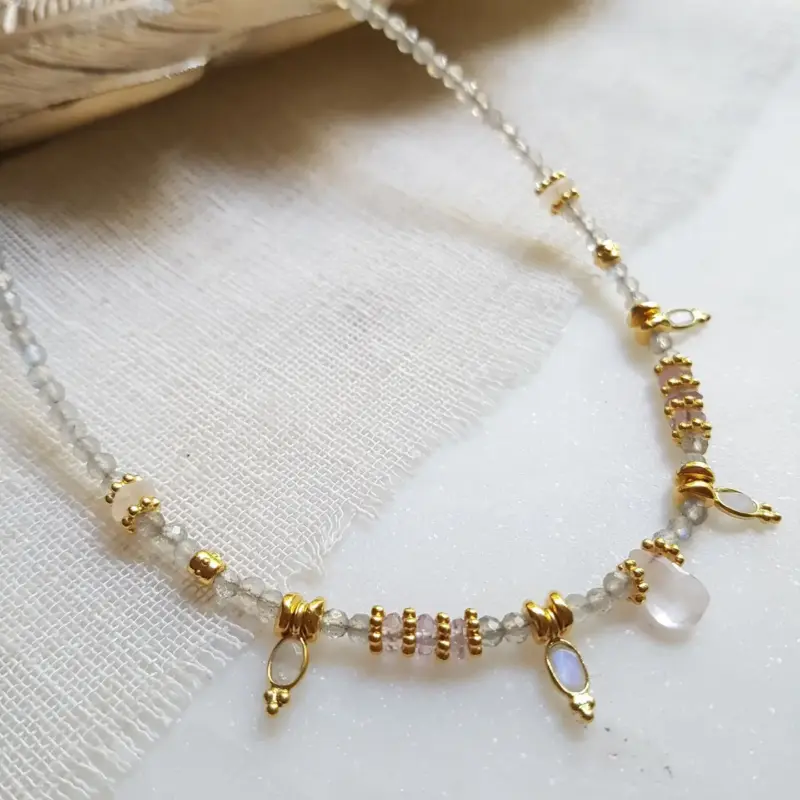 Collier Labradorite, pierre de lune - Alysta – Image 2