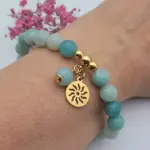Bracelet pierres naturelles amazonite 8mm
