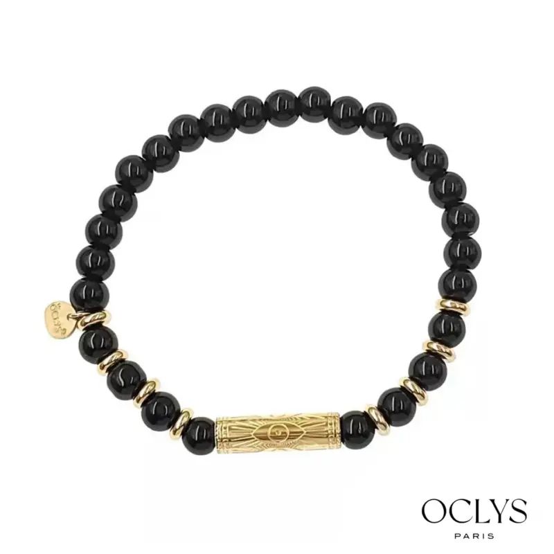 Bracelet acier inoxydable et pierres Tyché – Image 4