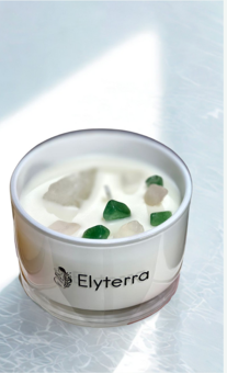 Bougie Harmonie aux Pierres Naturelles – ELYTERRA
