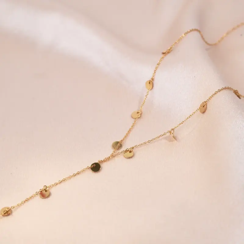 Collier long pendentifs ronds – Image 5