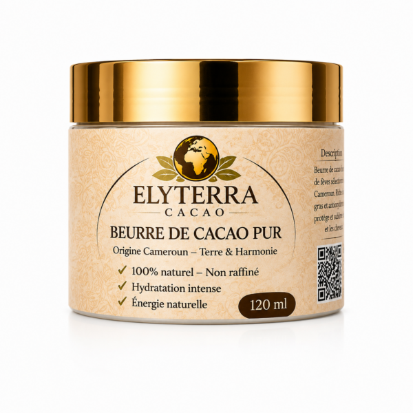 Beurre de Cacao Pur – Hydratation Intense pour la Peau, les Cheveux et les Lèvres